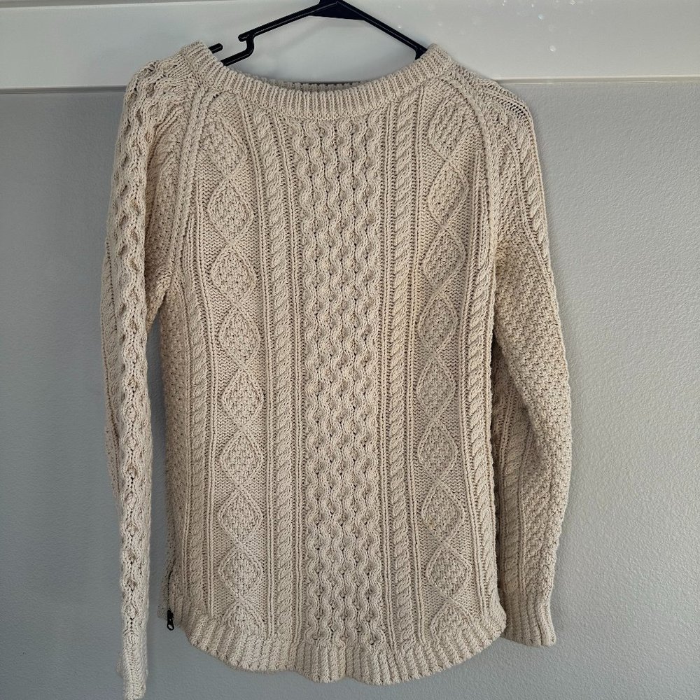 LL Bean Fisherman Tunic Sweater